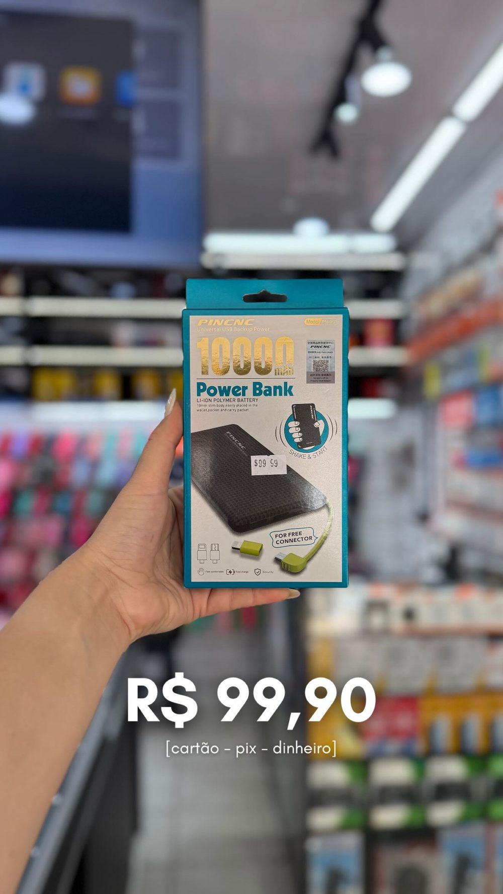 Power Bank 10.000mAh na loja Mercado das Capas
